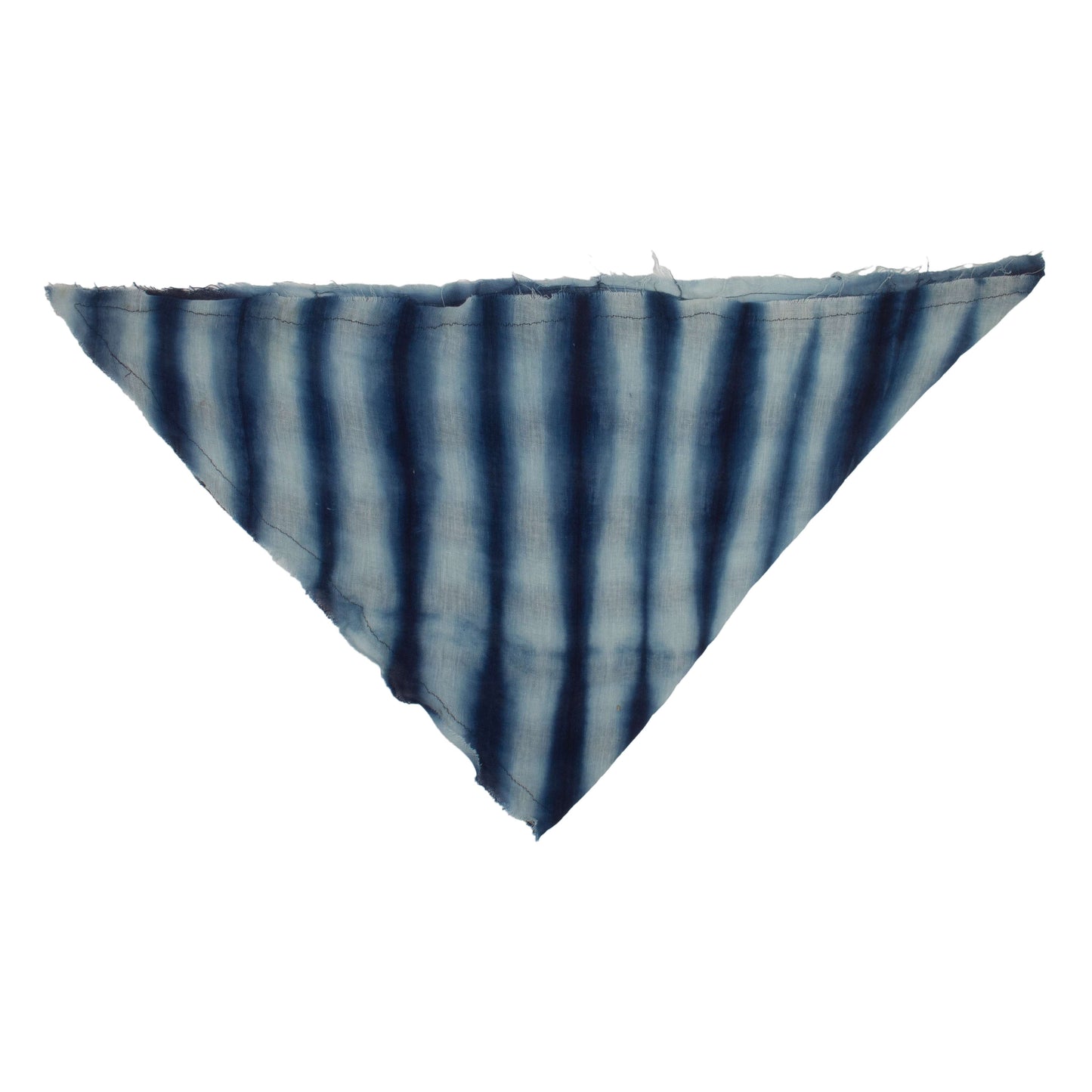 ASAJA TRI-FOULARD INDIGO-IVORY BLOCK STRIPE