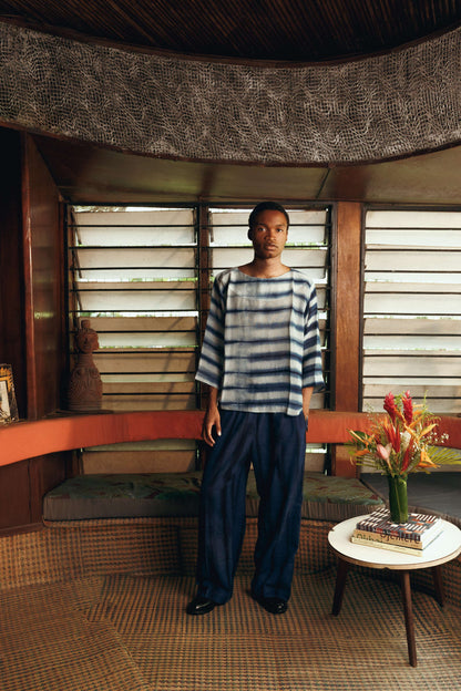 AJASA TROUSERS - BLOCK STRIPE