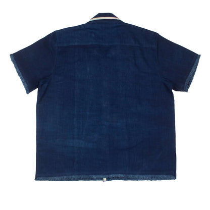 AJASA CAMP SHIRT - INDIGO/GALACTIC STEM PRINT