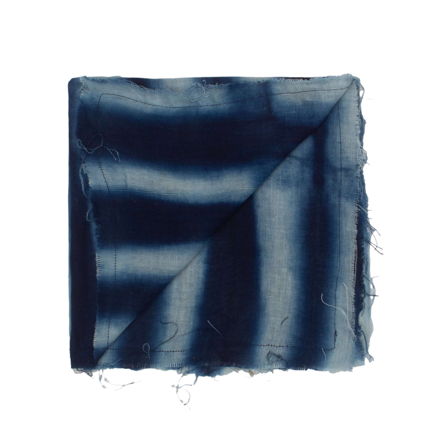 ASAJA BANDANA INDIGO-IVORY BLOCK STRIPE