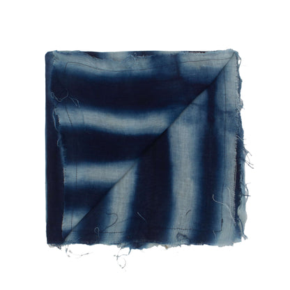 ASAJA BANDANA INDIGO-IVORY BLOCK STRIPE