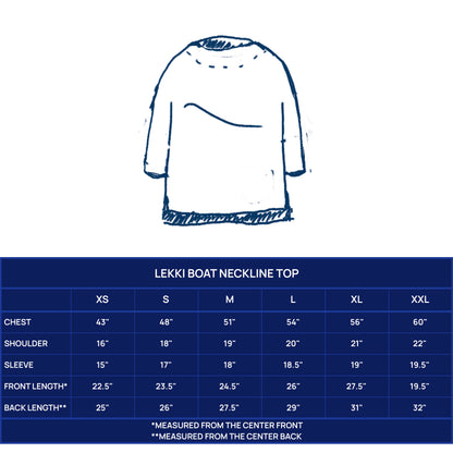 LEKKI BOATNECK TOP - PINSTRIPE